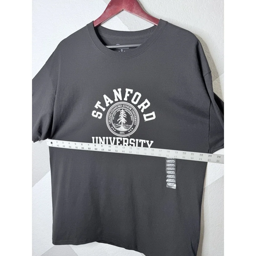 Champion Stanford University Graphic T-Shirt Black Men's XL Short Sleeve Cotton - Picture 9 of 10